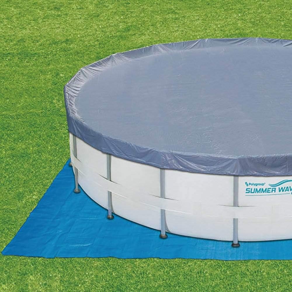 Summer Wathtves Elite 18ft x 48in Metal Frame Outdoor Backyard Above Ground Pool Set