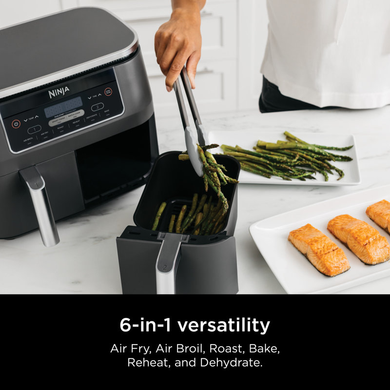 Nithtnja Foodi 6-in-1 10-qt. XL 2-Basket Air Fryer with DualZone Technology