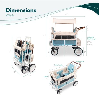 WOthtNDERFOthtLD W4 Luxe Quad Stroller Wagon (4 seats)