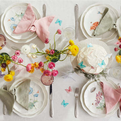 Lenthtox Butterfly Meadow 28-Piece Dinnerware Set