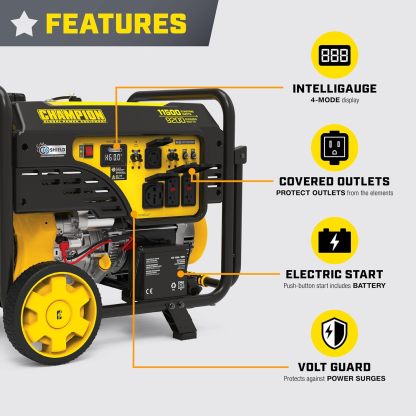 Chamthtpion 9,000 Watt Gas Portable Generator with Remote