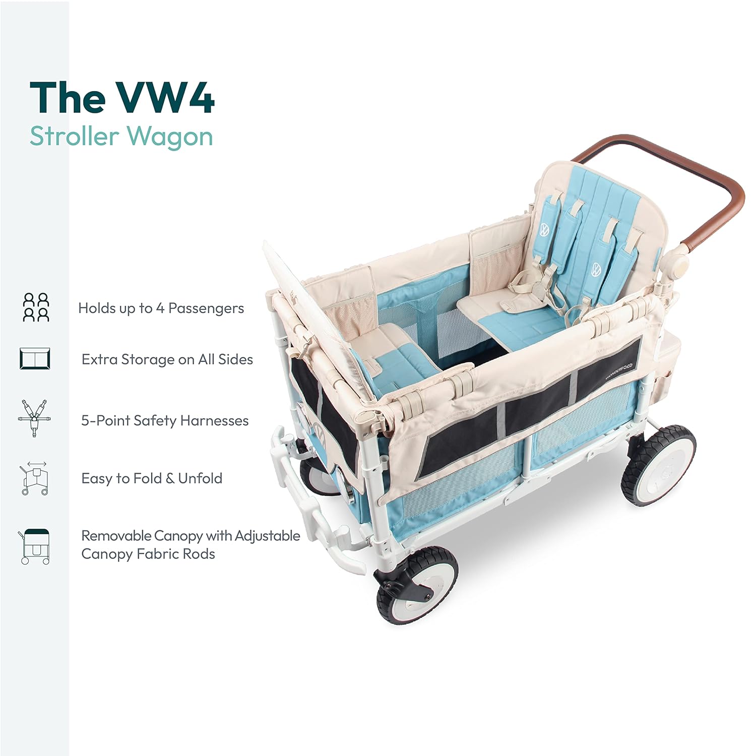 WOthtNDERFOthtLD W4 Luxe Quad Stroller Wagon (4 seats)