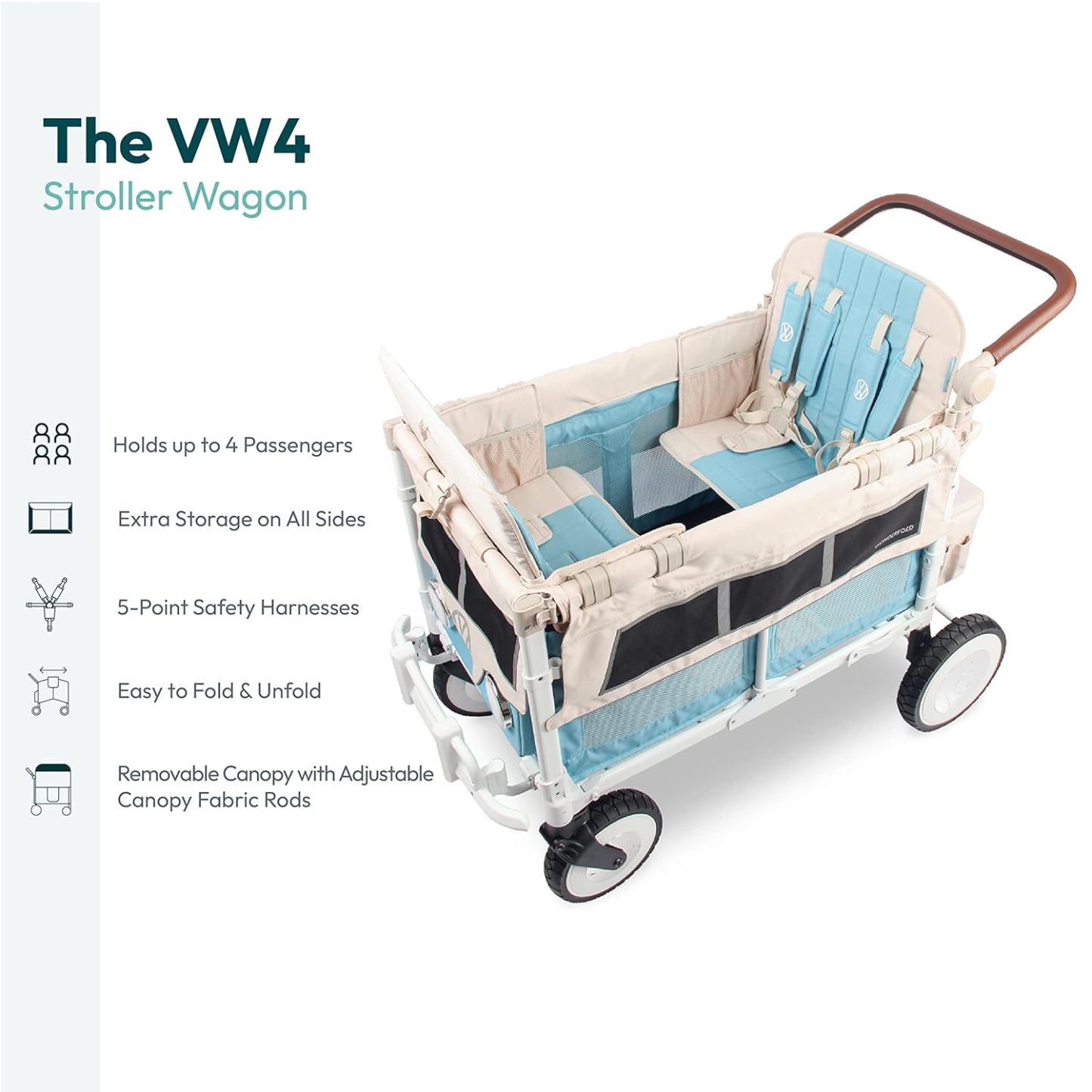 WOthtNDERFOthtLD W4 Luxe Quad Stroller Wagon (4 seats)