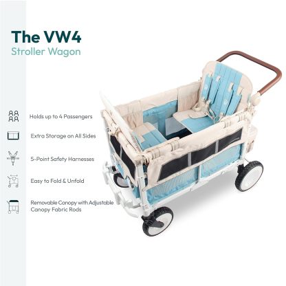 WOthtNDERFOthtLD W4 Luxe Quad Stroller Wagon (4 seats)