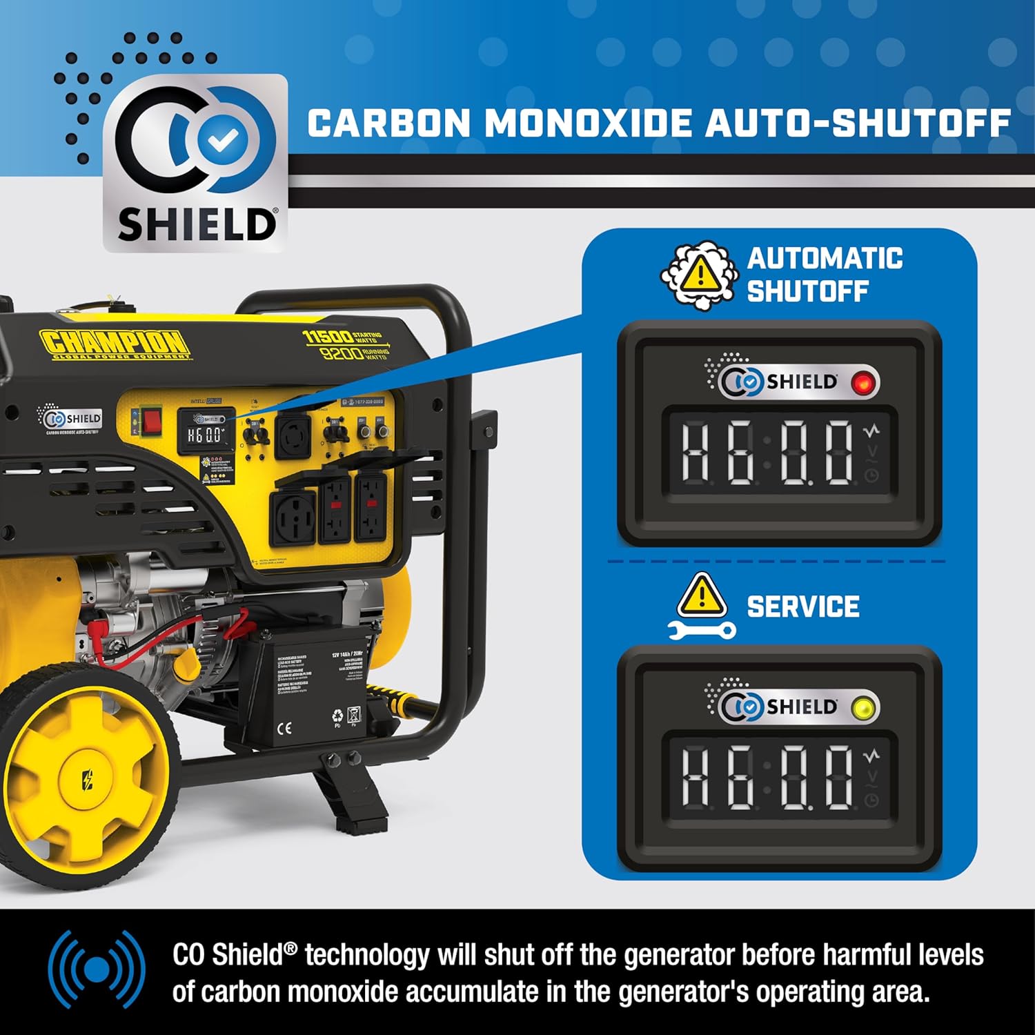 Chamthtpion 9,000 Watt Gas Portable Generator with Remote
