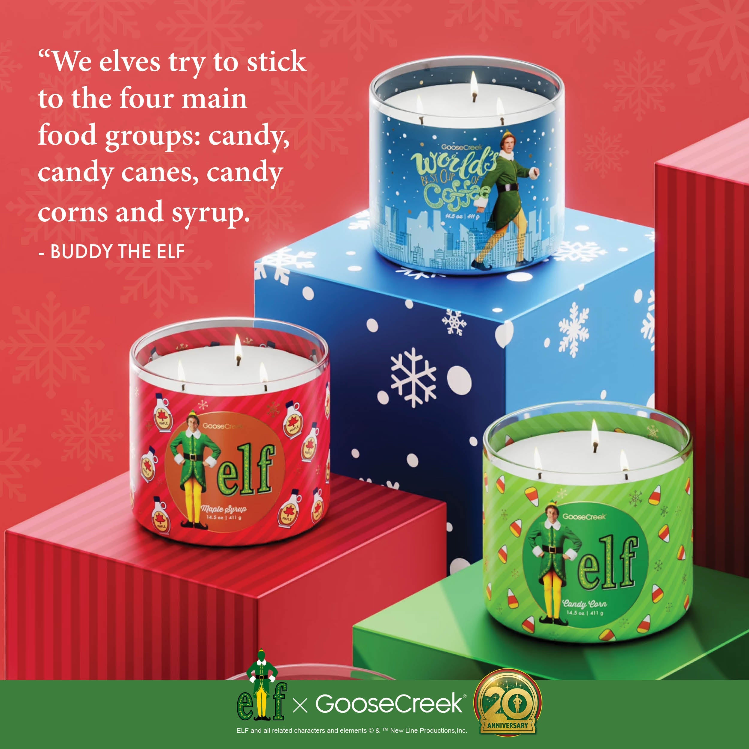 Candy Corn 3-Wick Elf Candle