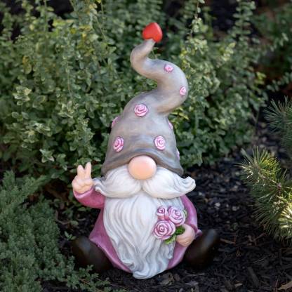 21" Tall Valentine's Day Garden Magnesium Gnomes "The Valentinos" 
