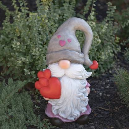 21" Tall Valentine's Day Garden Magnesium Gnomes "The Valentinos" 