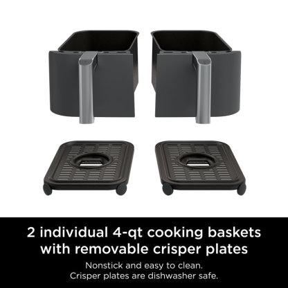 Nithtnja Foodi 6-in-1 10-qt. XL 2-Basket Air Fryer with DualZone Technology