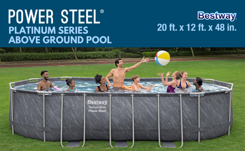 Platinum Series Power Steel® 20&rsquo; x 12&rsquo; x 48&rsquo;&rsquo; Above Ground Pool