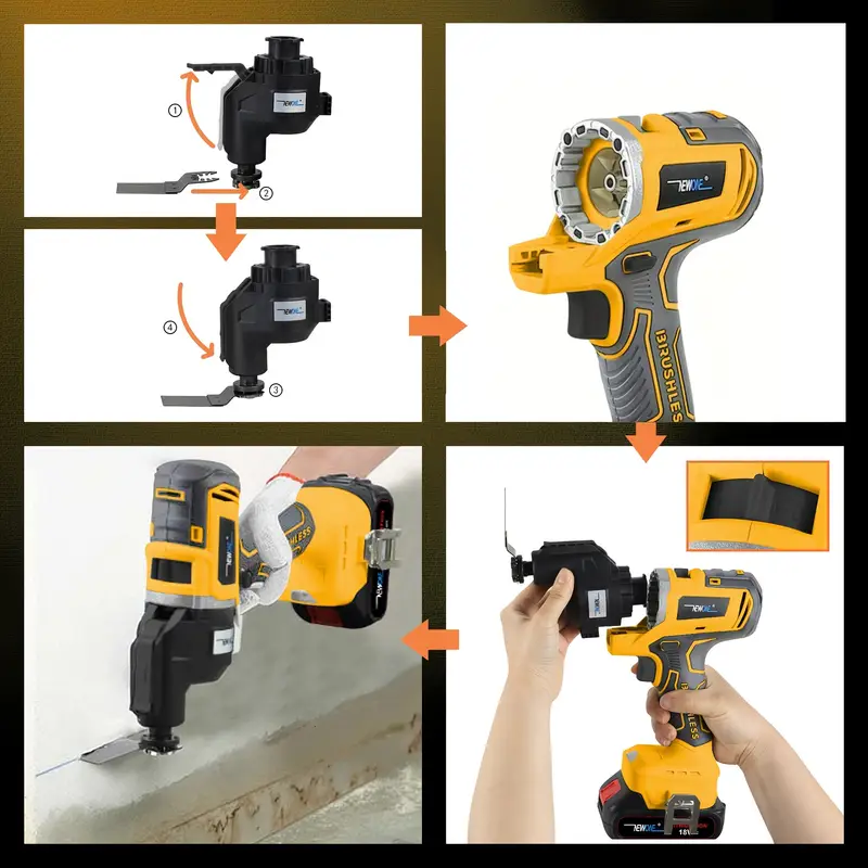 12in 1 brushless power tool combo kit 18  lithium ion cordless tool combo kit impact driver impact wrench impact drill   saw circular saw   chainsaw oscillating tool grass   hedge trimmer with 2pcs battery portable case Product details 14