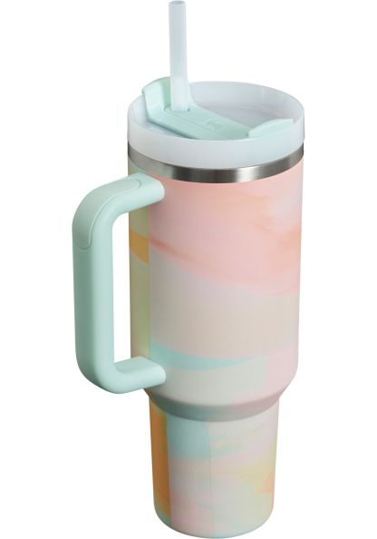 Stanthtley Serene Brushstrokes Quencher H2.0 Flowstate Tumbler 40 OZ