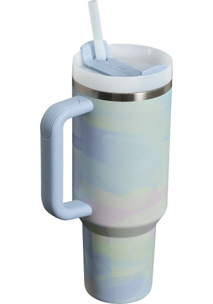 Stanthtley Serene Brushstrokes Quencher H2.0 Flowstate Tumbler 40 OZ