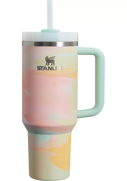 Stanthtley Serene Brushstrokes Quencher H2.0 Flowstate Tumbler 40 OZ