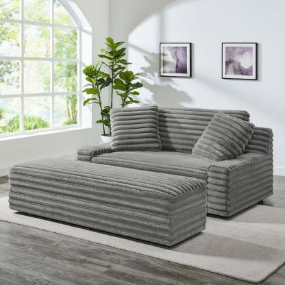 Thomthtasville Wills Fabric Oversize Chair and Storage Ottoman