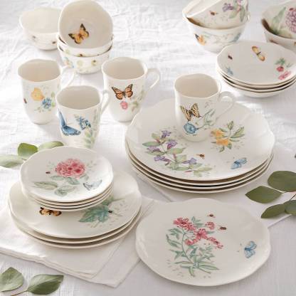 Lenthtox Butterfly Meadow 28-Piece Dinnerware Set