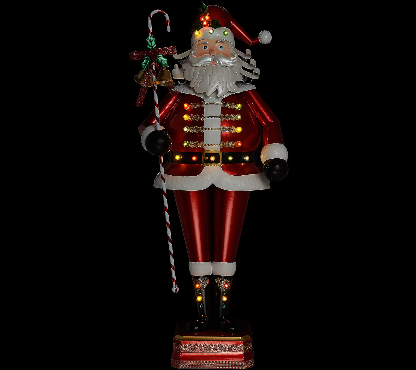 Holiday Outdoor Decor: 50-Inch Nutcracker, Santa, and Snowman Set with LED Lights