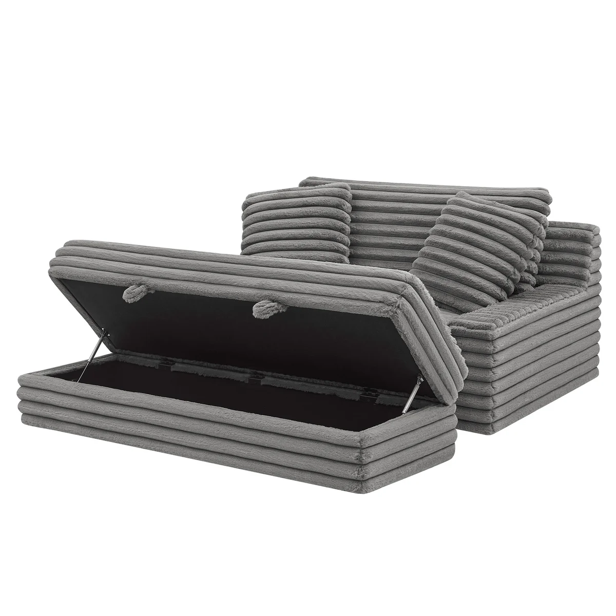 Thomthtasville Wills Fabric Oversize Chair and Storage Ottoman