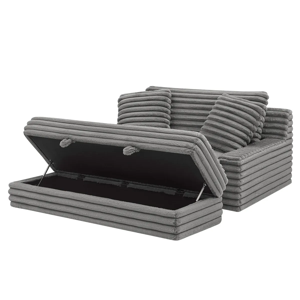 Thomthtasville Wills Fabric Oversize Chair and Storage Ottoman
