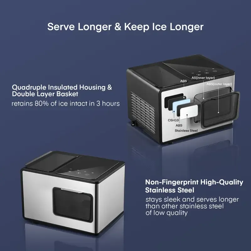 Nugthtget Ice Maker Countertop Newest Version
