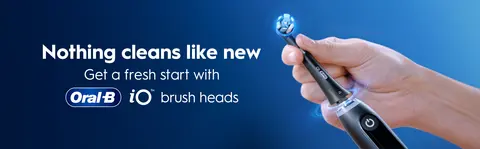 Nothing cleans like new. Get a fresh start with Oral B IO Brush Heads.