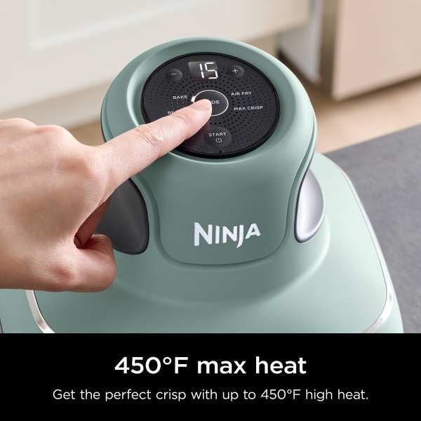 Ninthtja Cristhtpi 4-in-1 Portable Glass Air Fryer Cooking System Sage