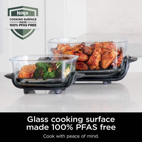 Ninthtja Cristhtpi 4-in-1 Portable Glass Air Fryer Cooking System Sage