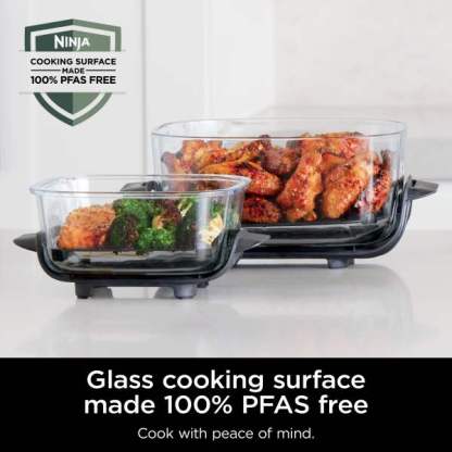 Ninthtja Cristhtpi 4-in-1 Portable Glass Air Fryer Cooking System Sage