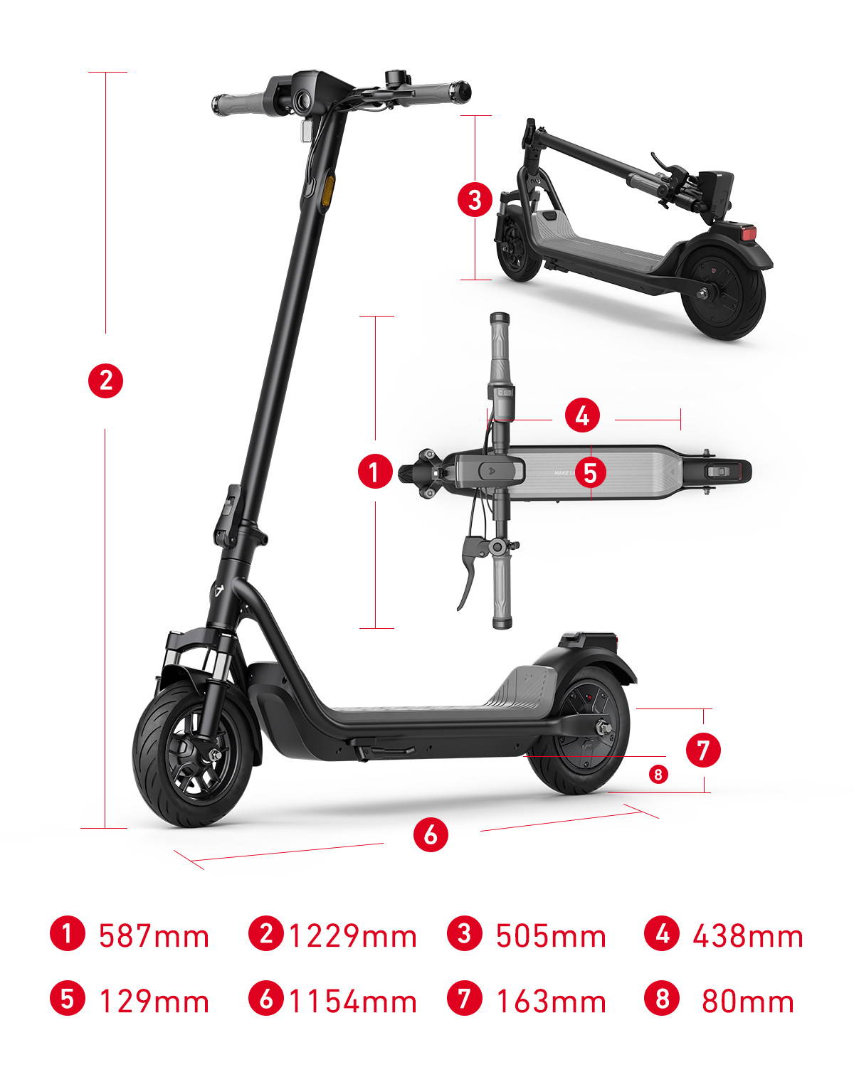 NIU KQi 100F Patinete Eléctrico con Manillar Plegable y Suspensión | Autonomía 29km