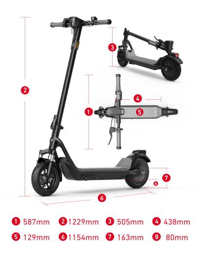 NIU KQi 100F Patinete Eléctrico con Manillar Plegable y Suspensión | Autonomía 29km
