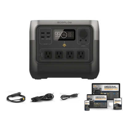 Estación de energía portátil EcothtFlow RIVER 2 [PRO] de 768 Wh/800 W