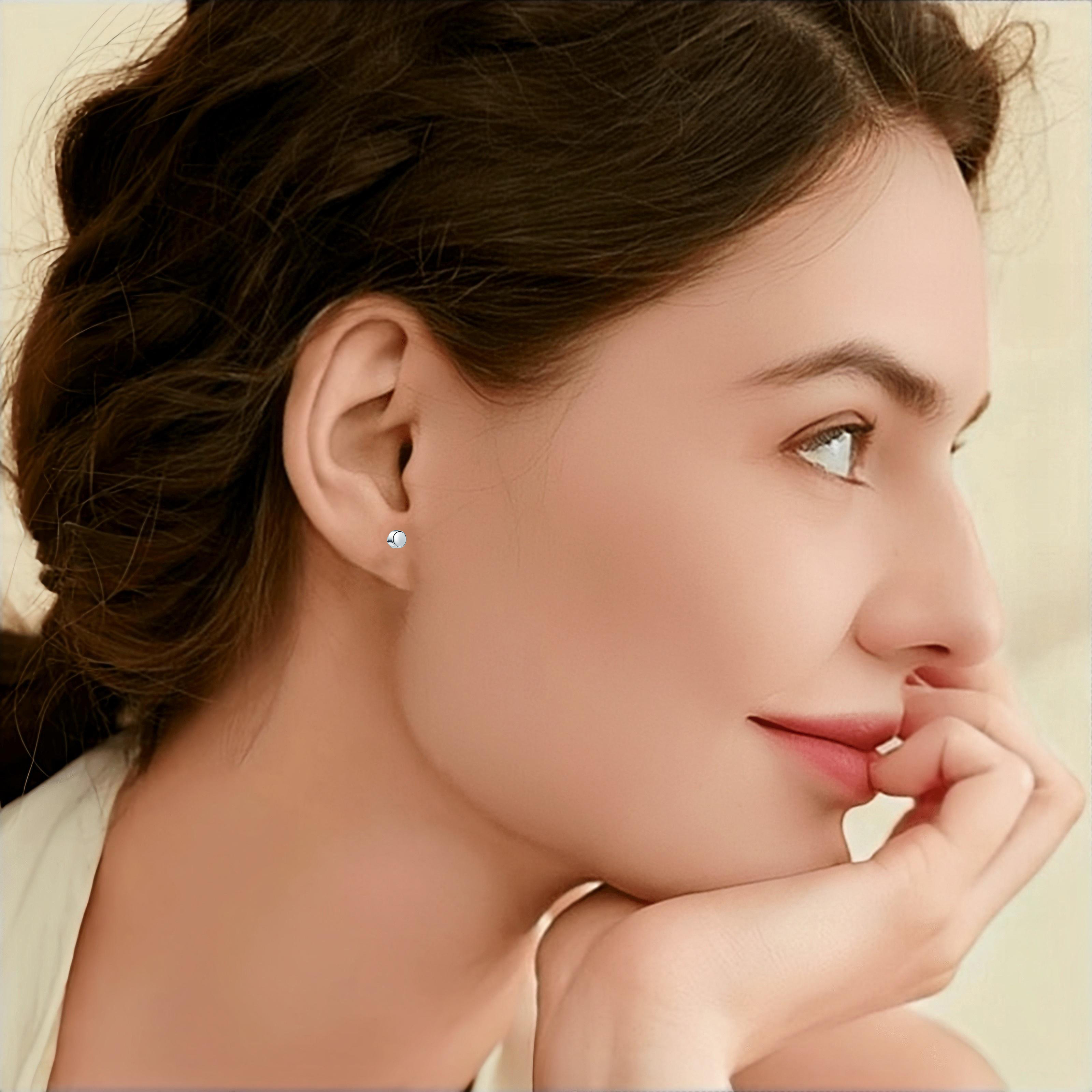 Moissanite Ear Jacket Earrings for Women Detachable Jackets Two Wearable Stud Earrings Real Gold Plated 925 Sterling Silver Huggie Hoop Earrings for One Hole