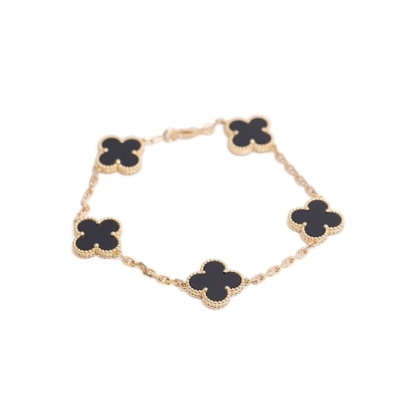 VCA Four-leaf lucky grass bracelet BLACK Five Flowers