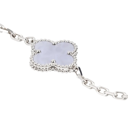 VCA Four-leaf lucky grass bracelet purple Five Flowers