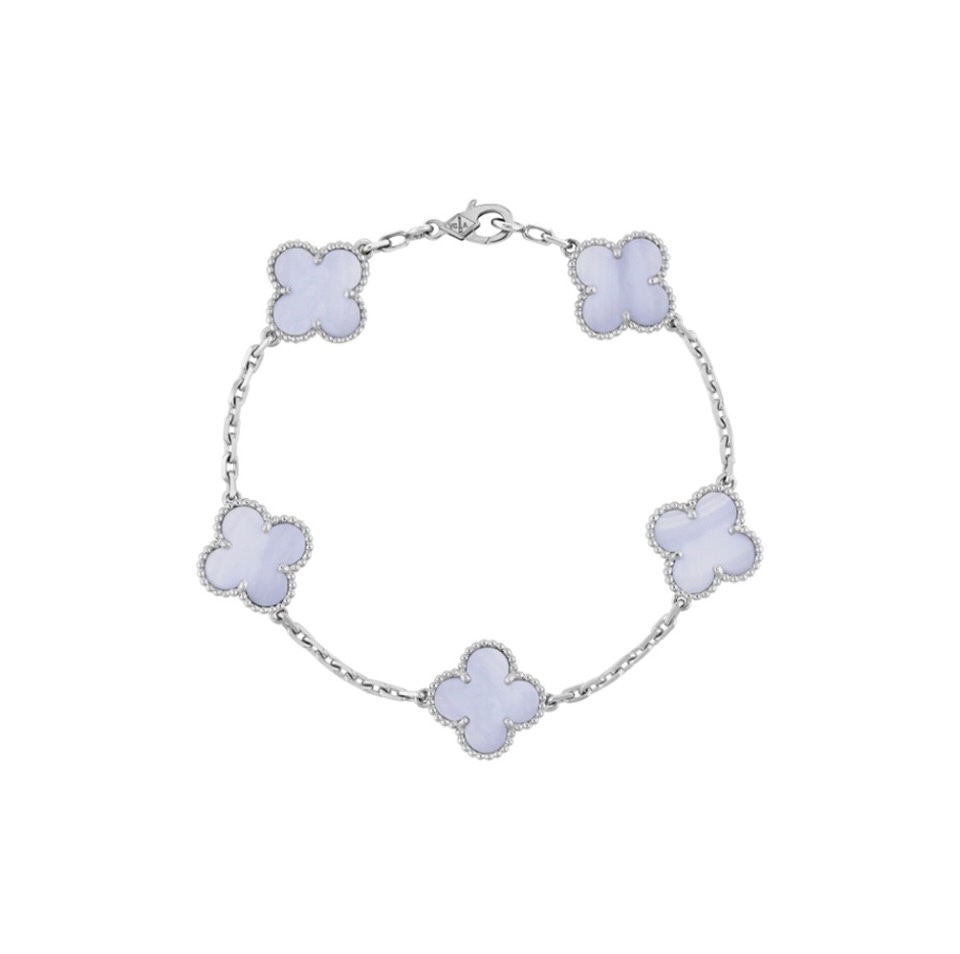 VCA Four-leaf lucky grass bracelet purple Five Flowers