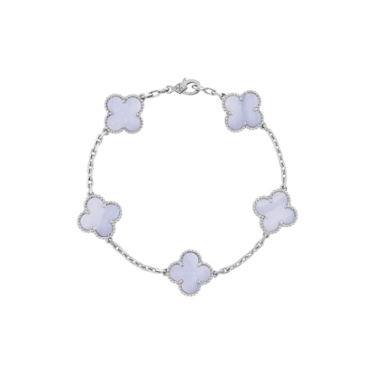 VCA Four-leaf lucky grass bracelet purple Five Flowers