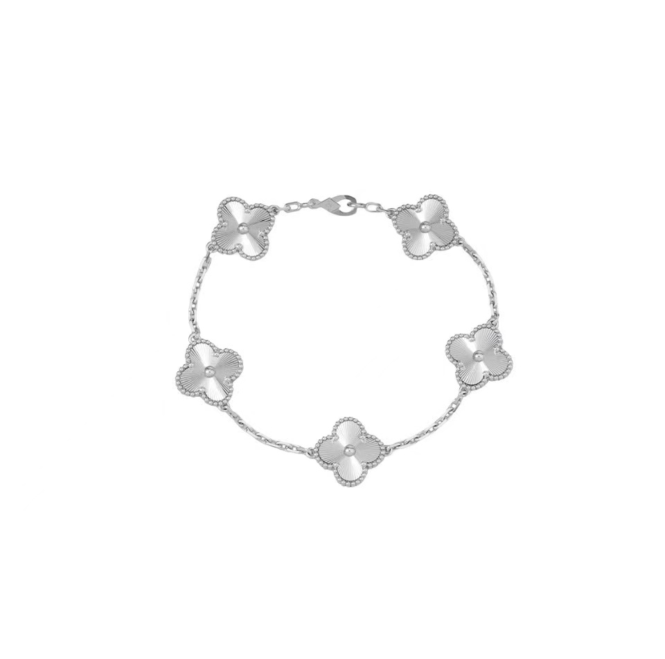 VCA Silver Laser Clover Bracelet Silver Five Flower