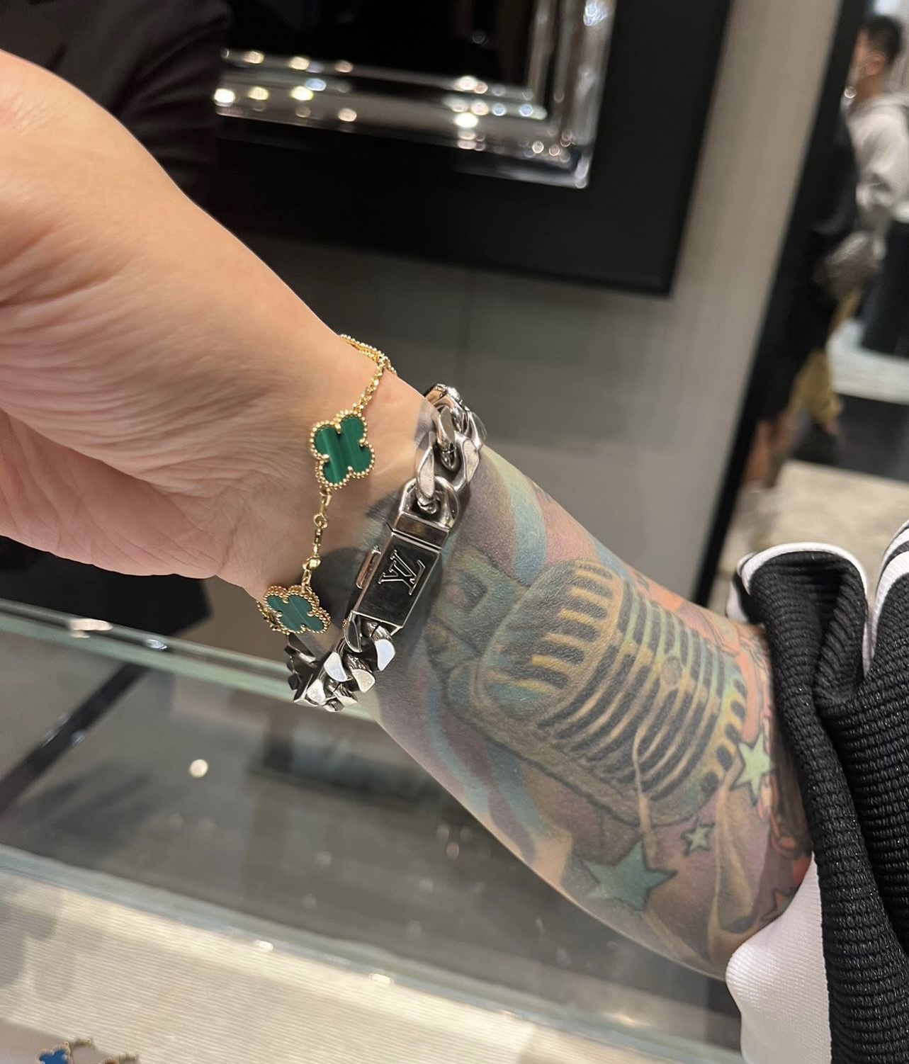 VCA Turquoise Clover Bracelet Green Five Flower