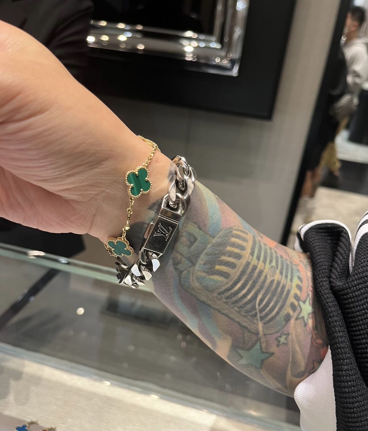 VCA Turquoise Clover Bracelet Green Five Flower