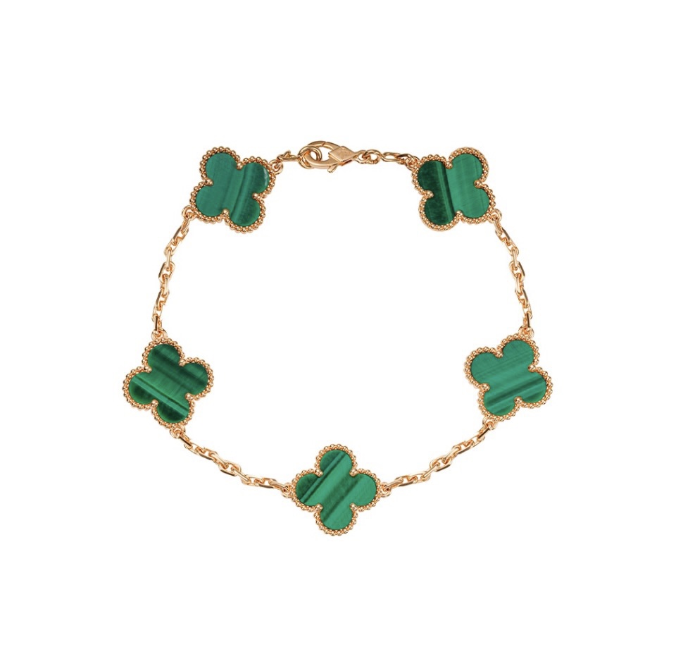 VCA Turquoise Clover Bracelet Green Five Flower