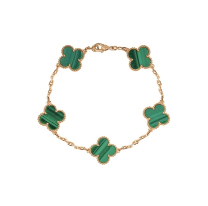 VCA Turquoise Clover Bracelet Green Five Flower