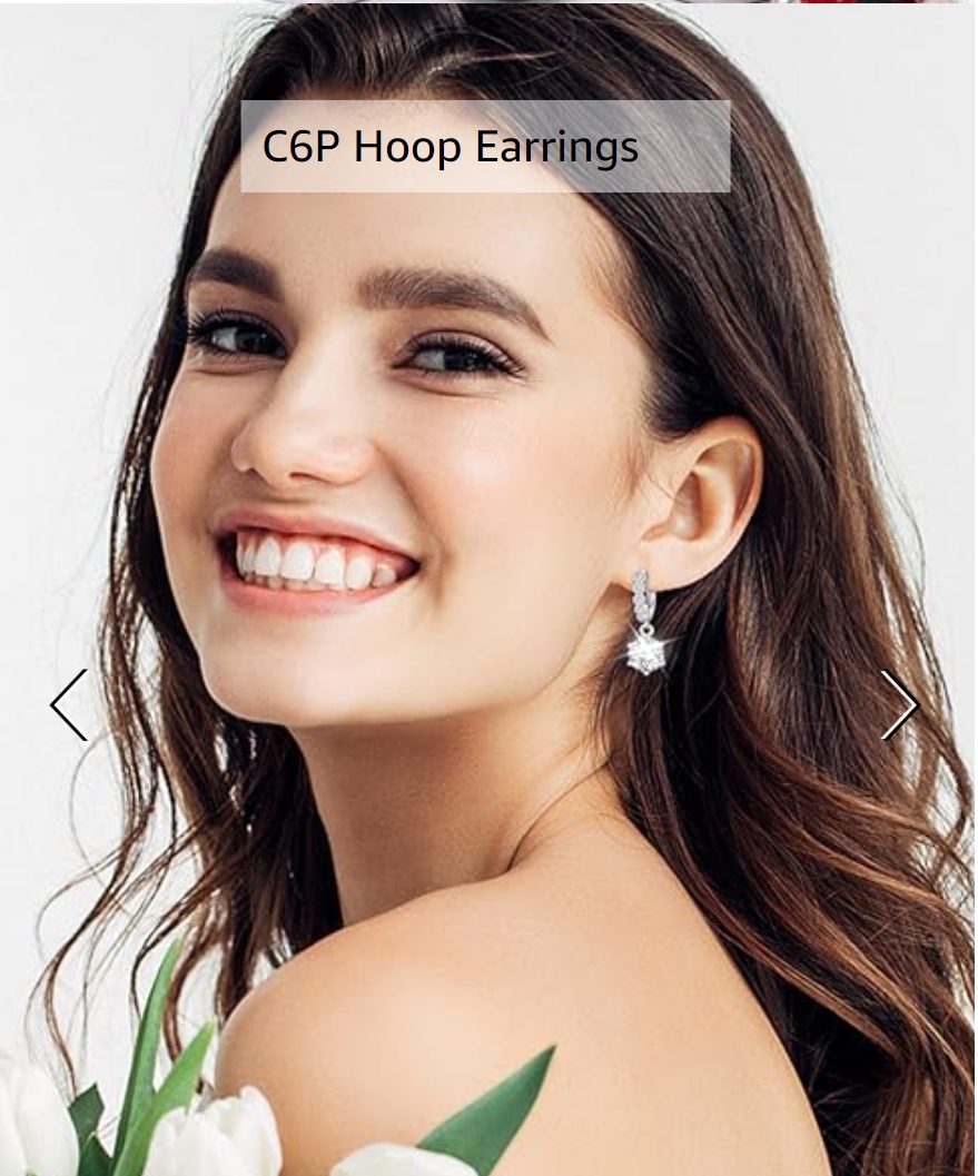 1CT sunflower Moissanite Stud Earrings, DF Color Ideal Cut Lab Created Diamond 18K White Gold Plated Earrings for Women with Certificate of Authenticity ﻿