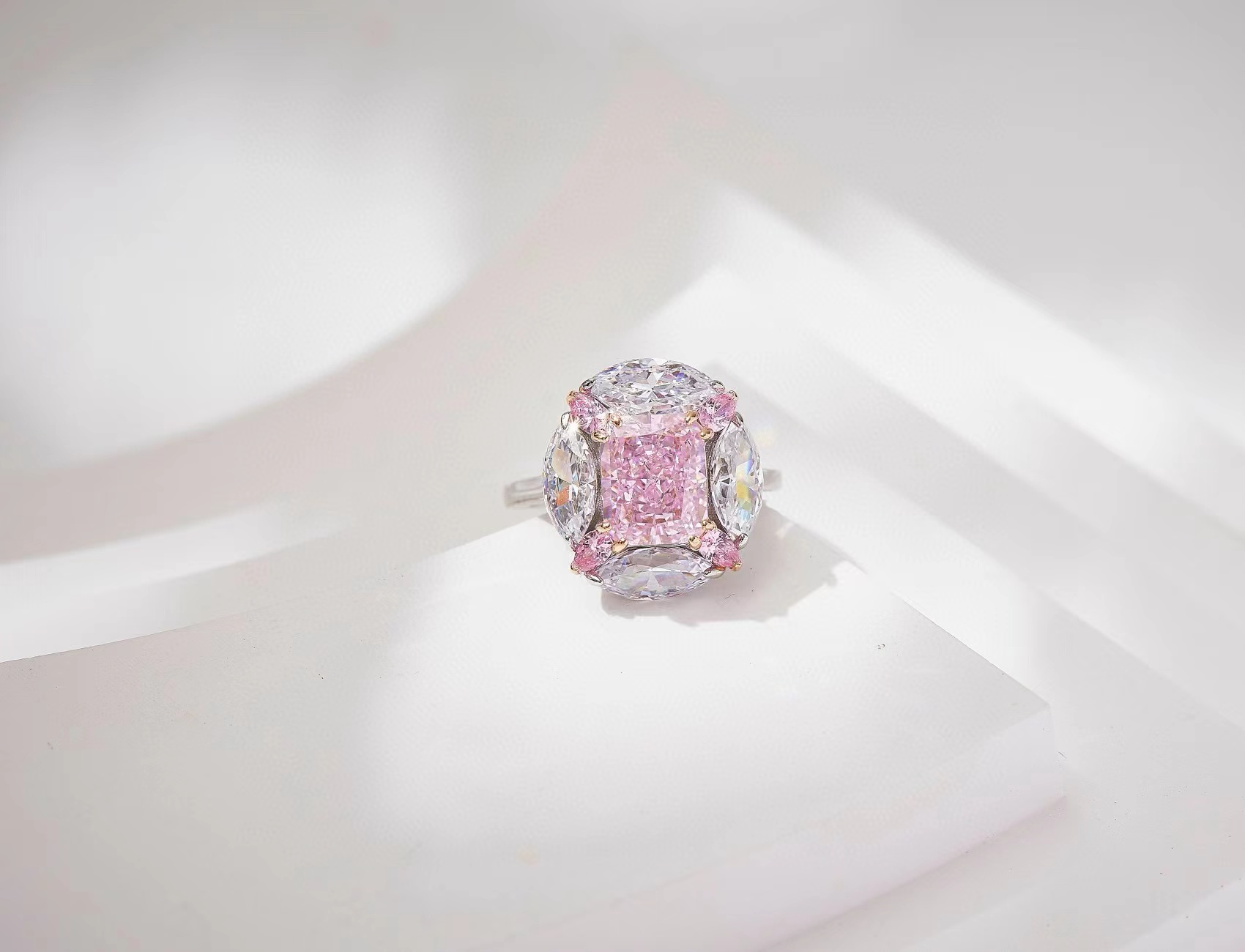 Pink Diamond Rock Sugar Ring