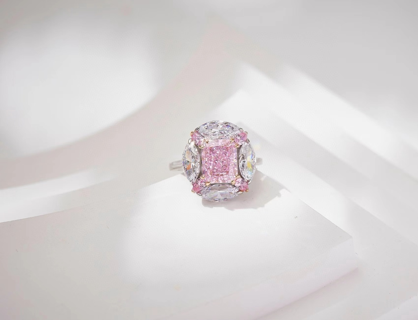 Pink Diamond Rock Sugar Ring