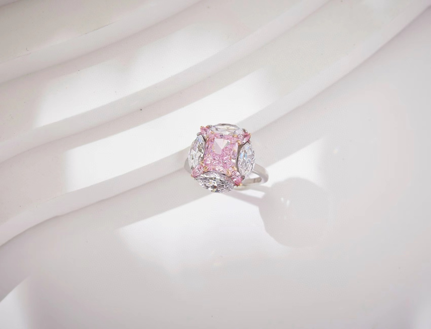 Pink Diamond Rock Sugar Ring