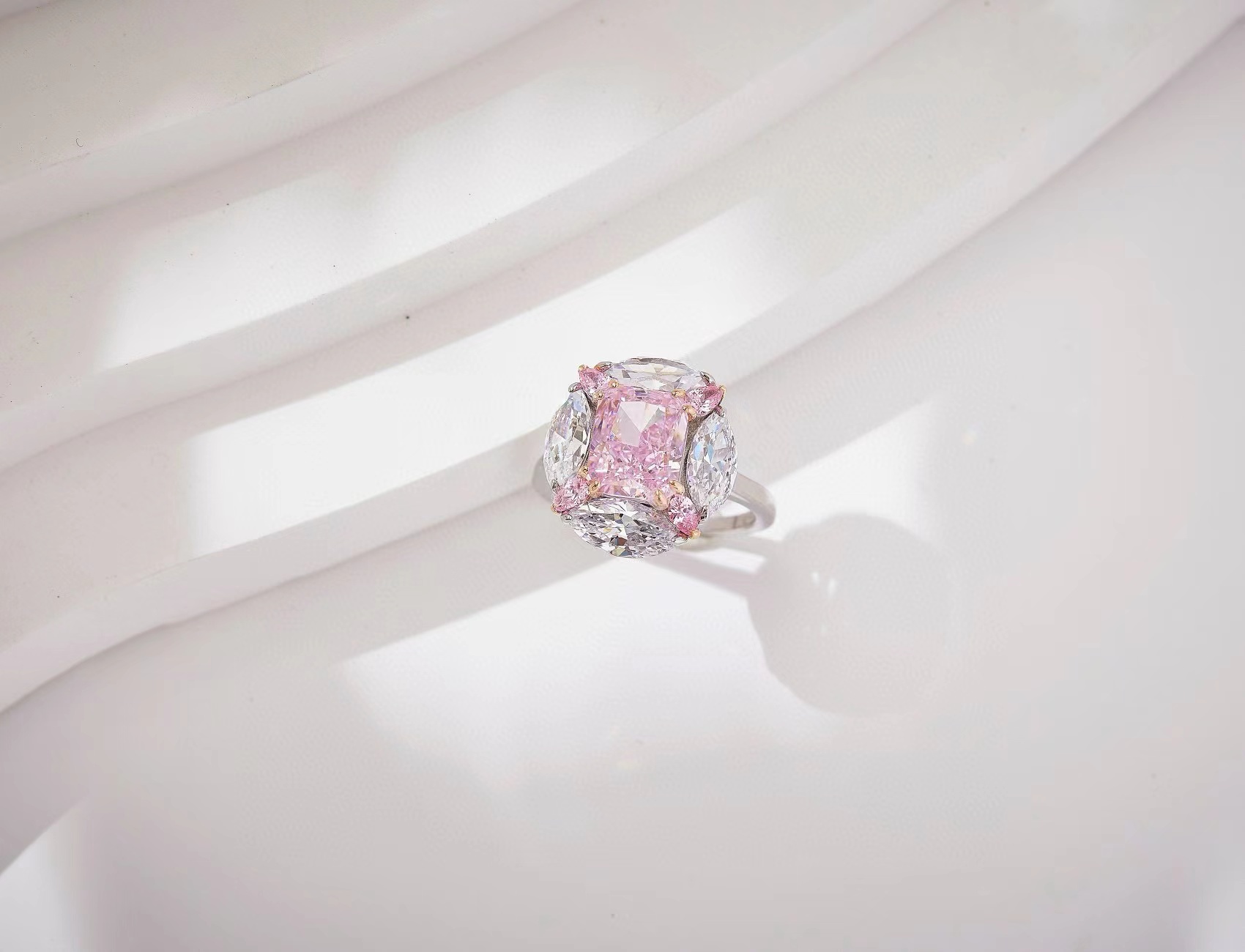 Pink Diamond Rock Sugar Ring
