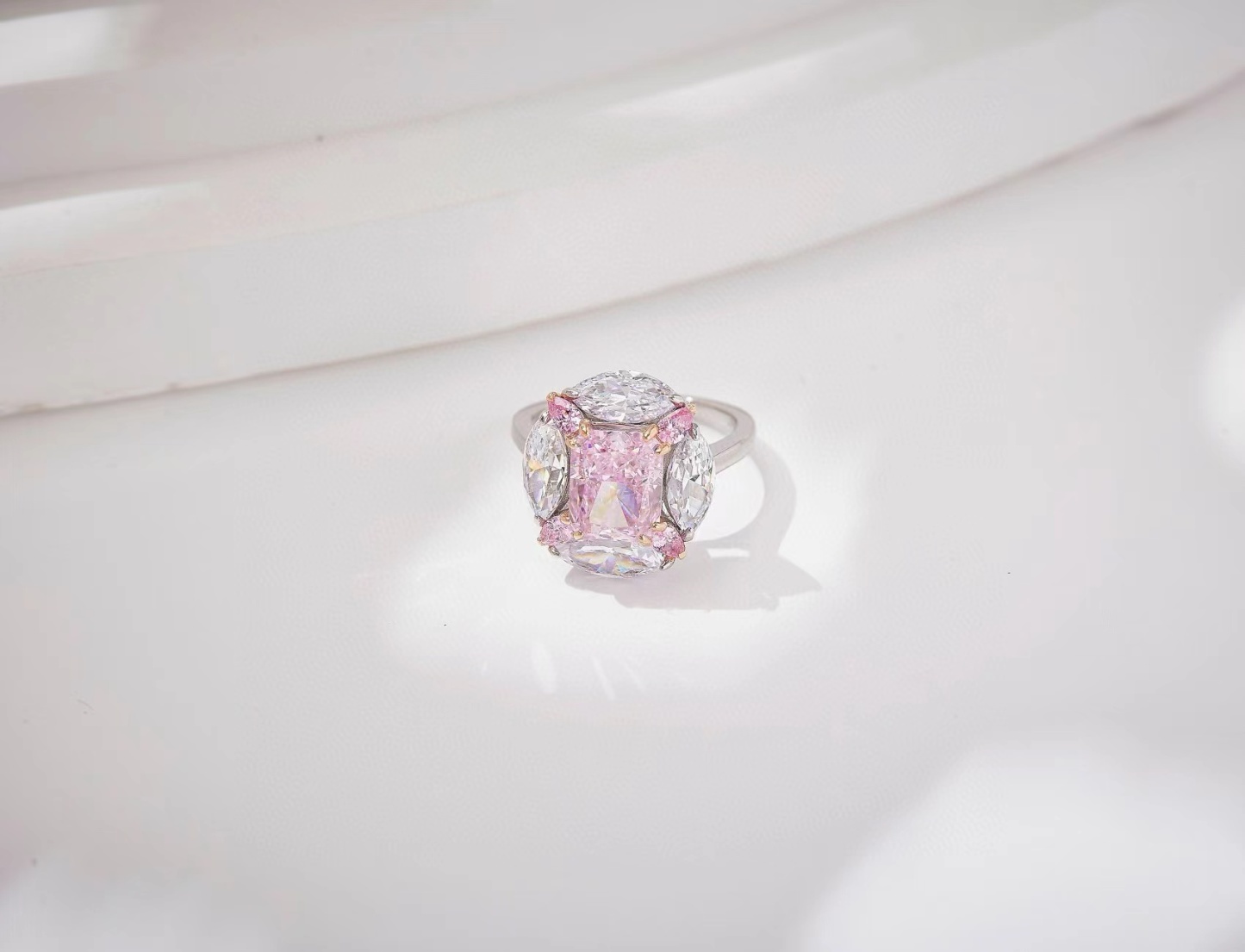 Pink Diamond Rock Sugar Ring