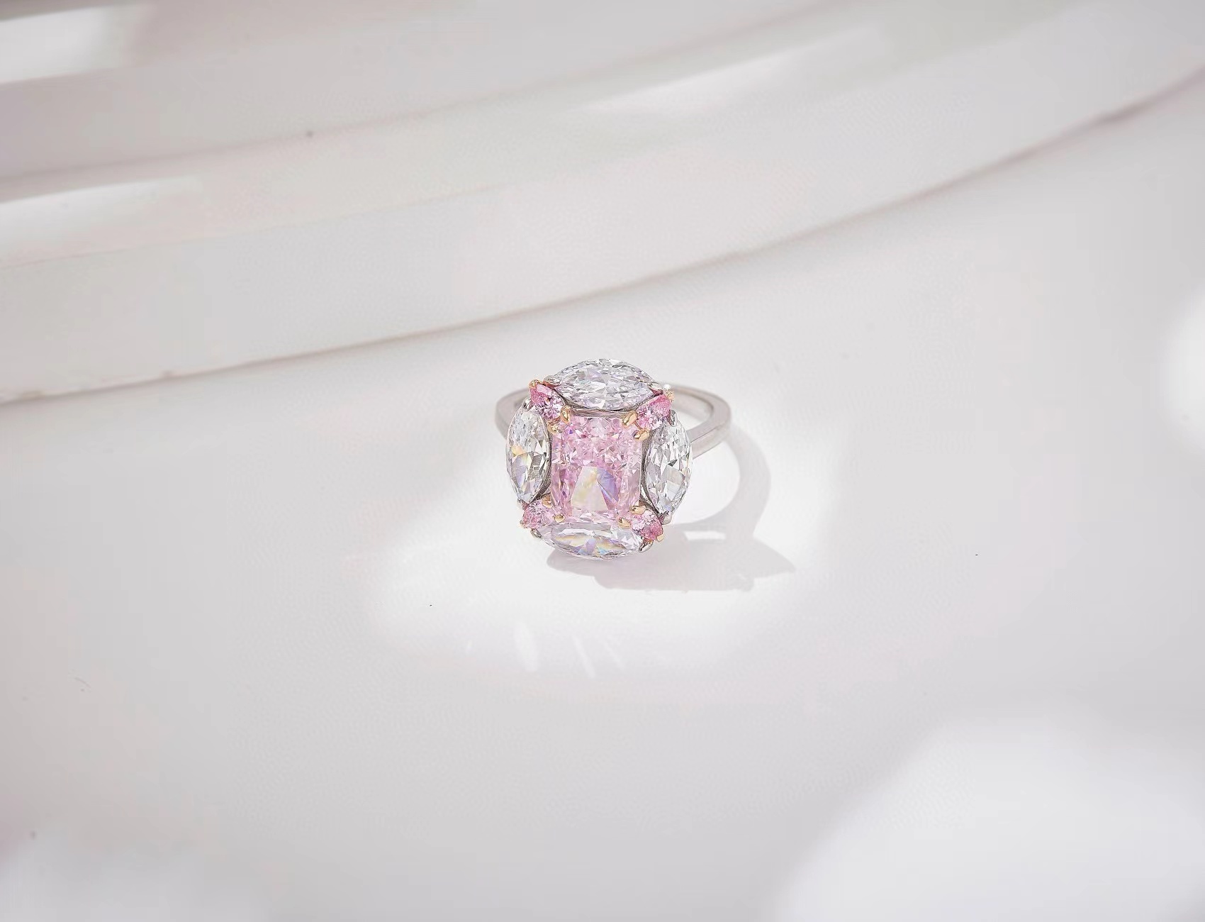 Pink Diamond Rock Sugar Ring