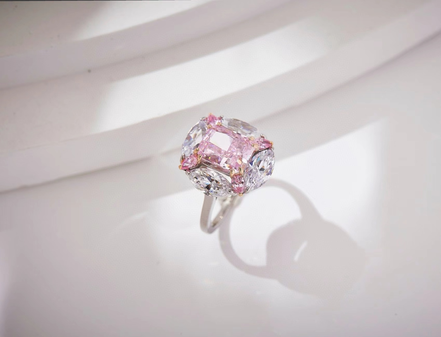 Pink Diamond Rock Sugar Ring