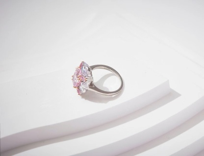 Pink Diamond Rock Sugar Ring